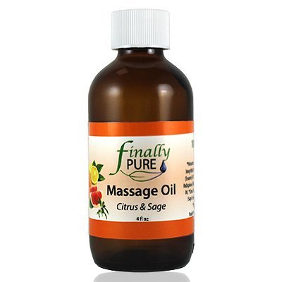 Finally Pure - Massage & Body Oil, Citrus & Sage, 100% Organic Ingredients - 4 oz