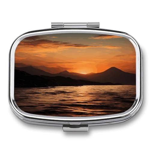Mountain and Water at Sunset �s���I�[�K�i�C�U�[ 2�̃R���p�[�g�����g�t�� ���^���X�N�G�A�s���P�[�X ���^�s���{�b�N�X �|�[�^�u�����f�B�V���{�b�N�X �X���� �g���x���s���R���e�i ��I�[�K�i�C�U�[ ����g�p