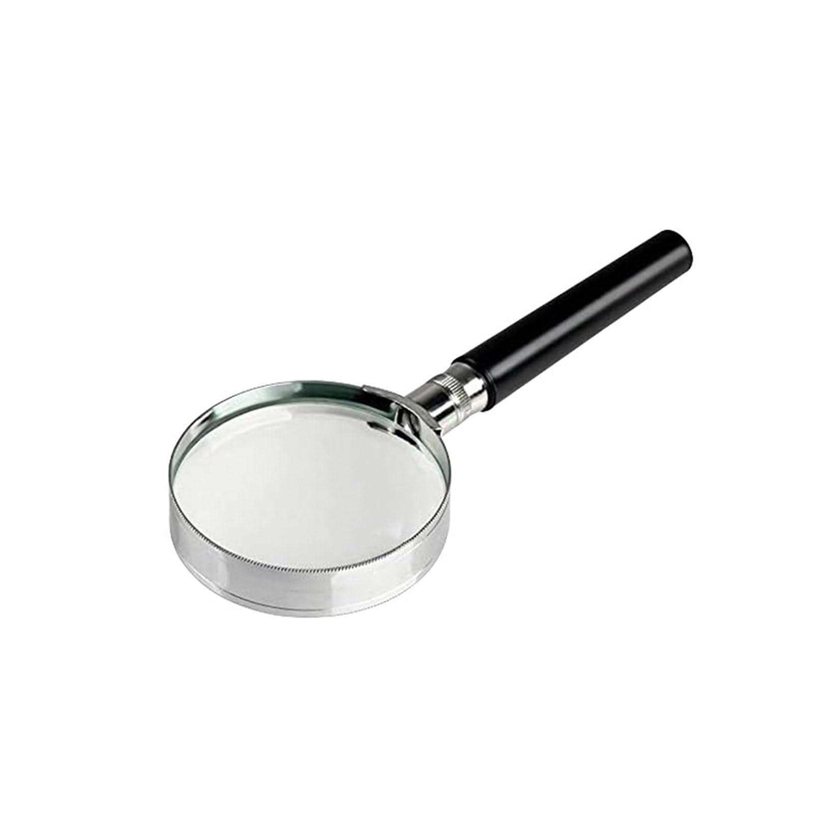 Handheld Magnifier with Ergonomic Metal Grip & Glass Lens, 50mm-100mm Options for Seniors Inspection Portable Magnifyings Glass