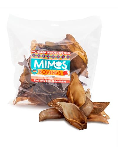 MIMOS Rinderohren für Hunde 500g - Natürliche Kauartikel ohne Zusätze und Getreide