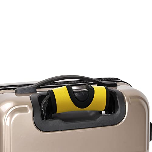 Beautyflier Luggage Handle Wrap Identifier For Suitcases Unique, 5Pcs Neoprene Hollow Handle Covers For Push-Button Luggage Suitcase Trolley Airport Travel Accessories (Yellow) #TOP5