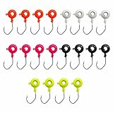 20PCS Crappie Jig Heads with Eye Hole Scent Storage, Long-Lasting Attractant for Crappie Bass Fishing
