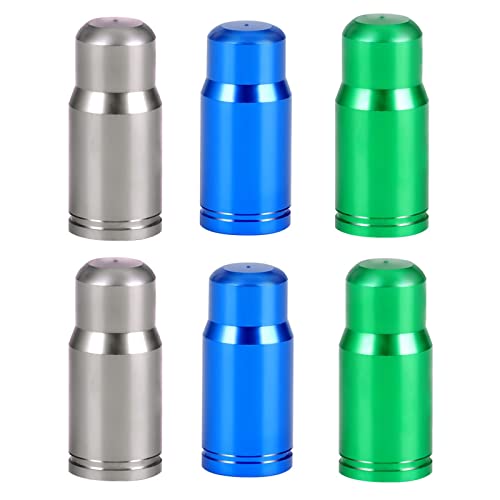 T TAKONE Tappi per valvole Presta ultraleggeri in alluminio, 6 pezzi, per bicicletta, mountain bike, bici da corsa (blu, verde, argento)