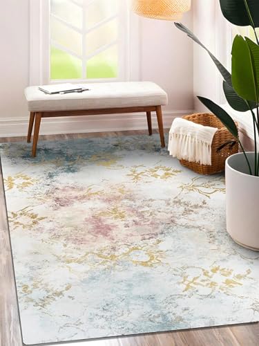 Tapis pliable marbre vintage doux et facile à nettoyer pour salon