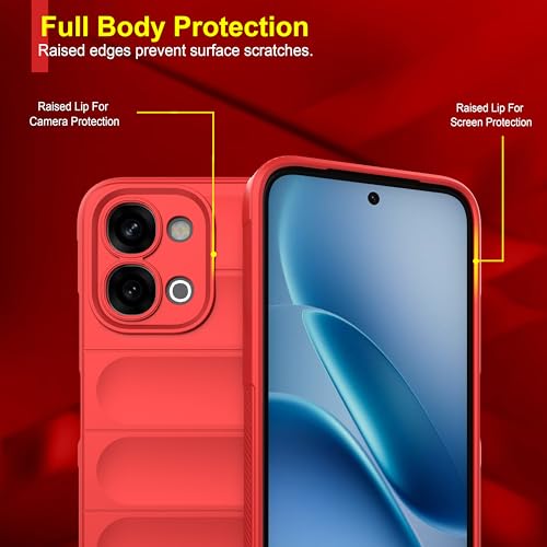 Image of Zapcase Back Case Cover for iQOO Z11x 5G | Compatible for iQOO Z11x 5G Back Cover | Liquid Silicon Magic Case with Camera Protection | Red