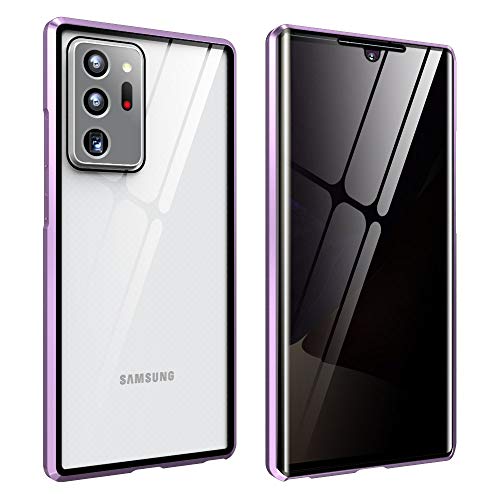 BiubiuCase for Samsung Galaxy Note 20 Aluminum Alloy Frame Magnetic Multi-Points Adsorption Case, Anti-Peeping Tempered Glass Phone Case for Galaxy Note 20 Ultra (Galaxy Note 20 Ultra,Light Purple) BiubiuCase for Samsung Galaxy Note 20 Aluminum Alloy Frame Magnetic Multi-Points Adsorption Case, Anti-Peeping Tempered Glass Phone Case for Galaxy Note 20 Ultra (Galaxy Note 20 Ultra,Light Purple)