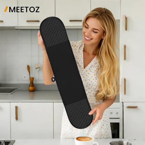 MEETOZ Double Oven Gloves, 260°C/500°F Heat Resistant Oven Mitt Set, Silicone Non-slip Design Oven Gloves, 84 x18cm Cotton Potholder for Home Cooking - Image 6