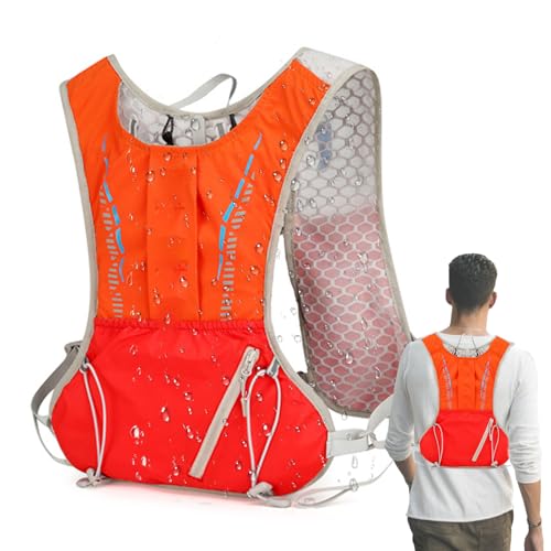 Mochila para Acampar, Mochila Impermeable - Paquete reflexivo para Viajar,Mochila de hidratación Reflectante de Correa de Hombro Transpirable para Actividades nocturnas al Aire Libre