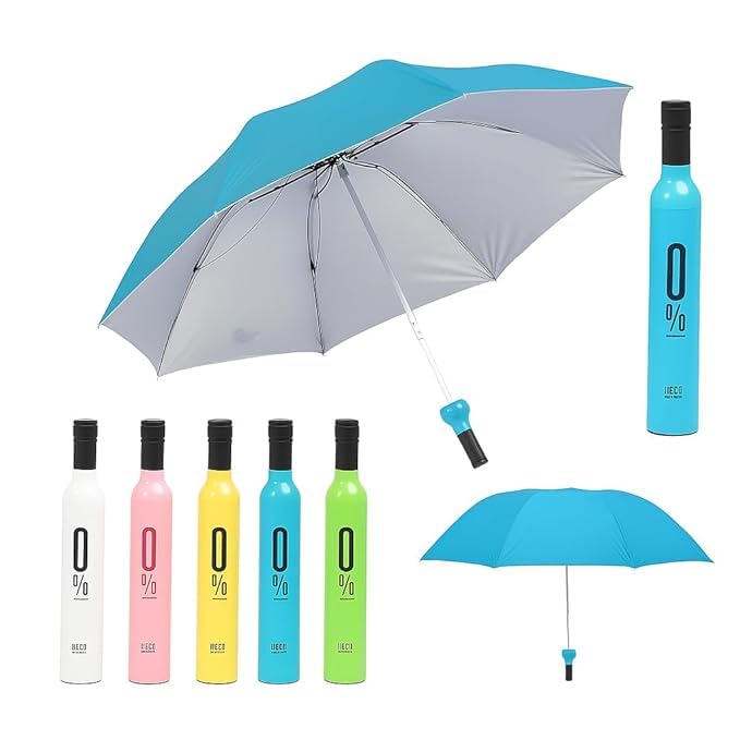 Portable Mini Umbrella for Women, Men & Kids | Compact Capsule Bottle Design | Stylish Umbrella for Sun & Rain Protection | Assorted Color-image-27