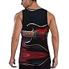 Electric Guitar Shape S Men's Gym Tank Top-Quick Dry Muscle Vest, Loose Fit Sleeveless Shirt for Running Workout Black #3