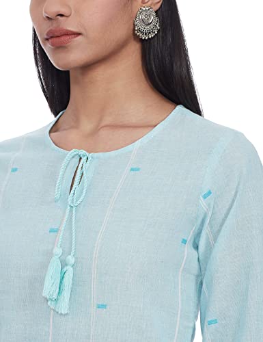 Image of Max Women Cotton Striped Straight Regular Kurta