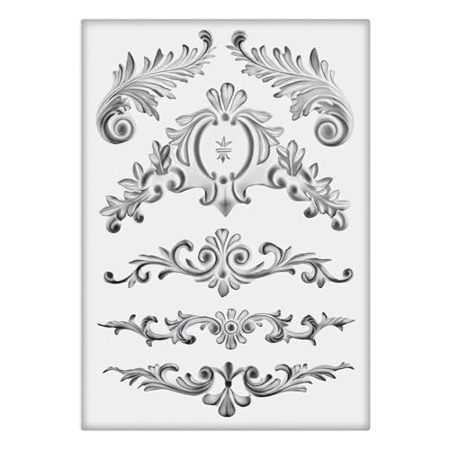 Molds for Air Dry Clay, Clay Molds for Crafts Air Dry, Baroque Style for Fondant, Sugar Craft, Cake Baking, DIY Soap