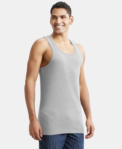 Image of Jockey 9922 Men Super Combed Cotton Rib Round Neck with Racerback Gym Vest