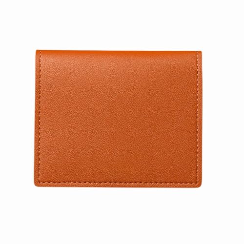 Ultra Thin and Minimalist Leather Card Holder, Front Pocket Wallet, Credit Card Clip, Suitable for Men and Women (Brown)