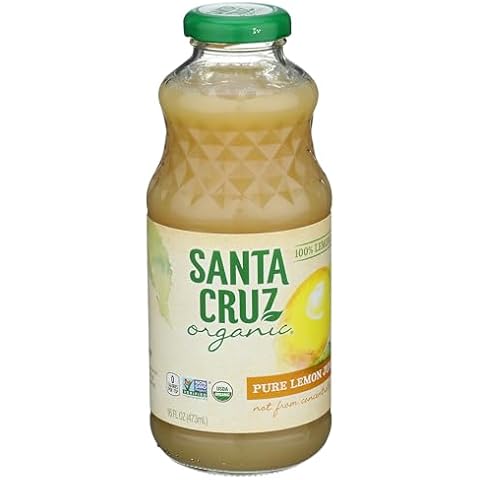 Santa Cruz Organic 100% Pure Lemon Juice, 16 Ounces Cover