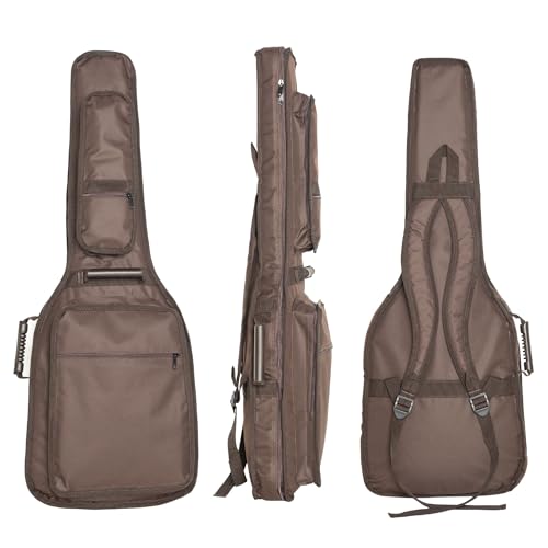 Capa Bag Guitarra Acolchoada Luxo 2 Bolso Cargo Marrom