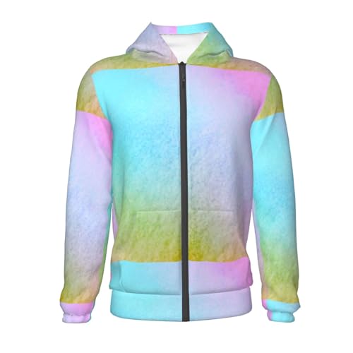 Colorful Wavy Abstract Kid Hoodies Boys Zip Up Sweatshirts Girls Pullover with Pocket2