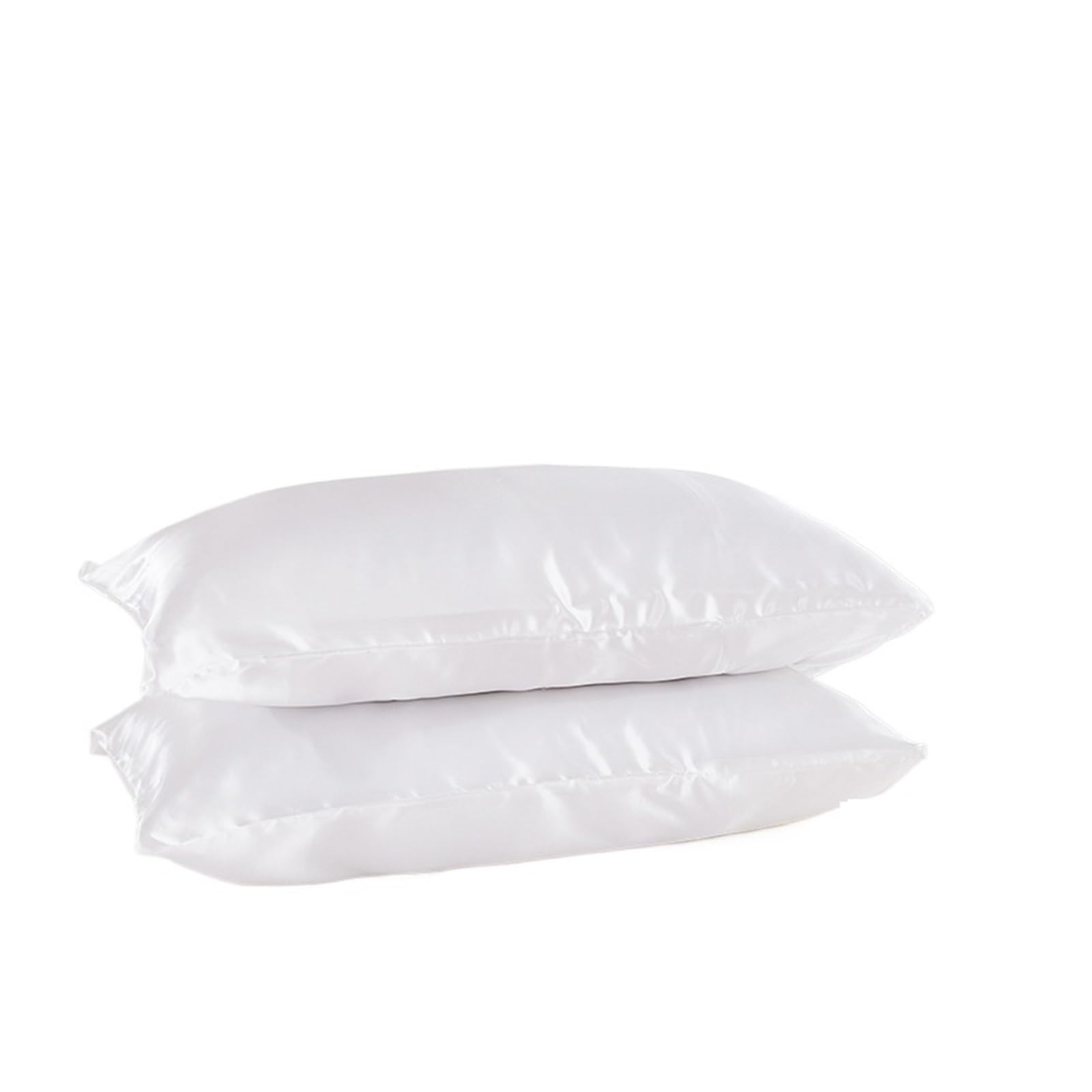 LYXYGMV 1Pc Full Queen King Satin Silk Pillowcase Pillow Case Cover Bedding For the Bedroom(White,51x66cm(20x26inch))