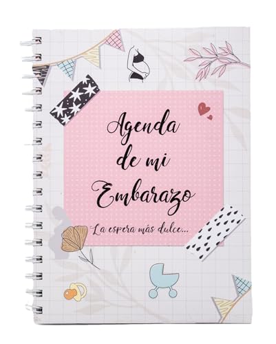 Agenda de Embarazo Semana a Semana - Diario Completo para Todas las Etapas del Embarazo | Ideal para la Futura Madre | Tapas Duras y Encuadernación en Espiral | 96 Páginas, lustraciones Originales