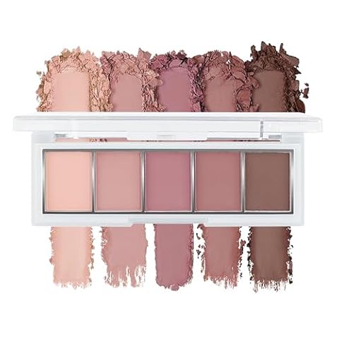 BelleVive Neutralna paleta cieni do powiek w kolorze cielistym, brązowym, 5 kolorów z aksamitnym matowym wykończeniem, chłodne, stonowane cienie do powiek, cienie do powiek, naturalny makijaż na co