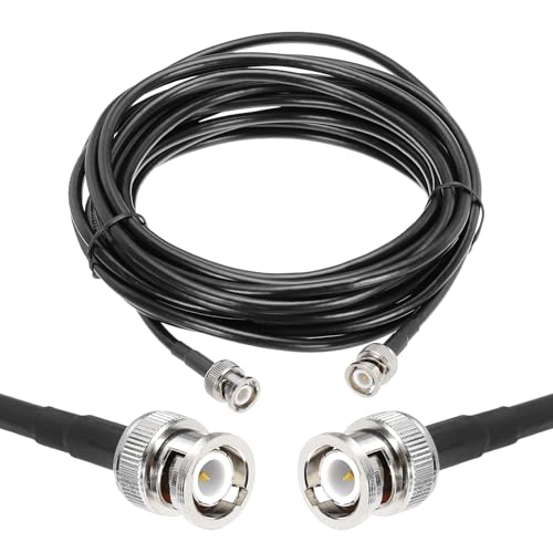 sourcing map 1PCS RG58 Coaxial Cable 25ft/7.6 M, BNC Male to BNC Male Coax Cable 50 Ohm Low Loss Cable for CB Radio, Ham Radio, Antenna Analyzer