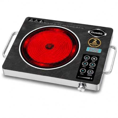 Image of InfraNova 3500W Electric Infrared Cooktop | One of India's Most Powerful Infrared Cooktops | Works with All Utensils | Crystal Glass Top | Touch Controls | Digital Timer | 2-Year Warranty
