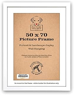 50x70cm Frame White - Poster Frame, Large Picture Frames, Picture Frames 50cm x 70cm, Large Poster Frames, Jigsaw Frame, 50 x 70 Frame, Frame 50cm x 70cm, 50x70 Frame, Wood Picture Frame, Large Frame