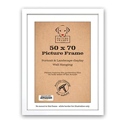 50x70cm Frame White - Poster Frame, Large Picture Frames, Picture Frames 50cm x 70cm, Large Poster Frames, Jigsaw Frame, 50 x 70 Frame, Frame 50cm x 70cm, 50x70 Frame, Wood Picture Frame, Large Frame Cover