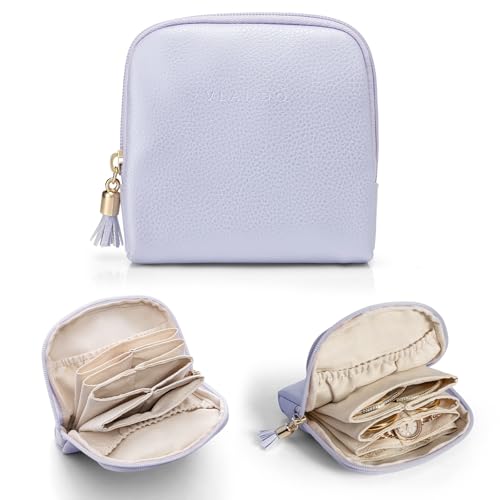 Vlando Small Jewelry Travel Case,Jewelry Pouch Bags with Zipper,Velvet Jewelry Organizer Storage Bag for Bracelet Rings Earring Travel Essentials Gift
