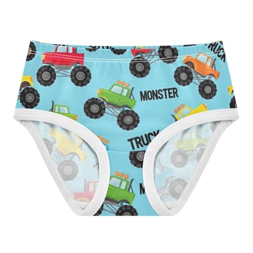 Cotton Girls Underwear Toddlers Colorful Cartoon Monster Truck Blue Girl Panties Cute Funny Briefs Undies Kids 2t