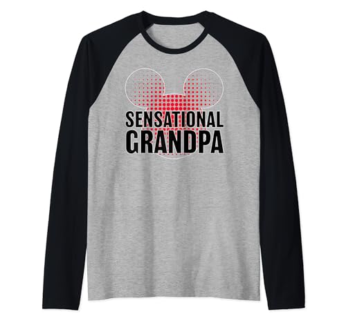 T-shirt Mickey Disney Vintage Baseball Raglan Homme Papy