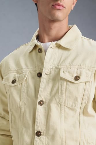 Image of INKD Men's Overdyed Cotton Denim Jacket - 100% Cotton | Double Flat Pocket | Regular Fit | Full Sleeve
