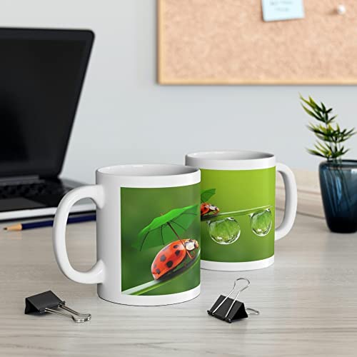 Jm-Déco Mug Coccinelles - Idée Cadeau - Tasse Originale en céramique – vue 5