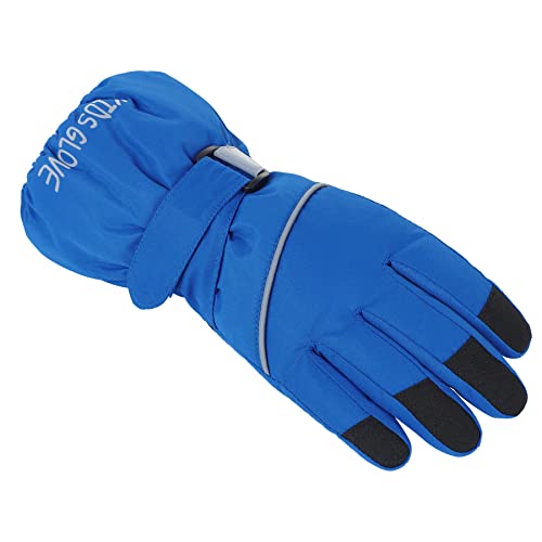 Zando Toddler Winter Ski Gloves Waterproof Snowboard Snow Gloves Warm Gloves For Cold Weather Thermal Toddler Gloves With Fleece Lining For Boys Girls Outdoors Sports A Blue Small (Fits 4-6 Years) #TOP1