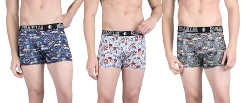 Image of Men's Extra Thin Elastic Nylon Underwear Long Comfortable Breathable Comfort All Over Printed Design Boxer