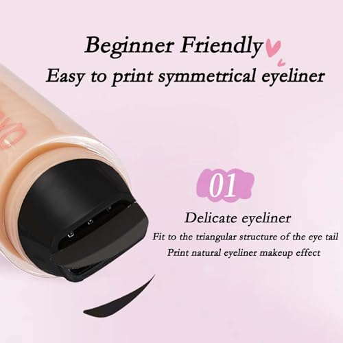 Set 2 piezas Wing Eyeliner Stamp líquido resistente al agua miniatura 3