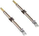 Metcal PTTC-804 PTTC Series Tweezer Cartridge for Ceramic and High Thermal Demand Applications, Blade Bent 22 Degree, 0.7mm Tip Thickness, 6.35mm Tip Size, 12.7mm Tip Length