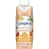 Nestle Compleat Peptide 1.0 Tube Feeding Formula Vegetable/Fruit Medley Flavor 250 mL Carton 24 Ct