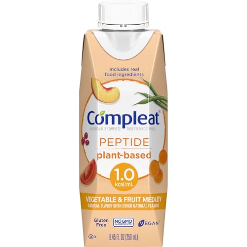 Nestle Compleat Peptide 1.0 Tube Feeding Formula Vegetable/Fruit Medley Flavor