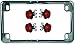 Chris Products License Plate Frame Chrome With Green Reflectors