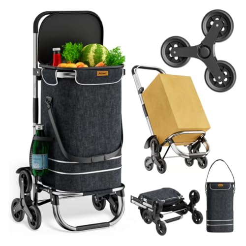 Jurhan Chariot de courses Comfort pour escaliers, 50 l