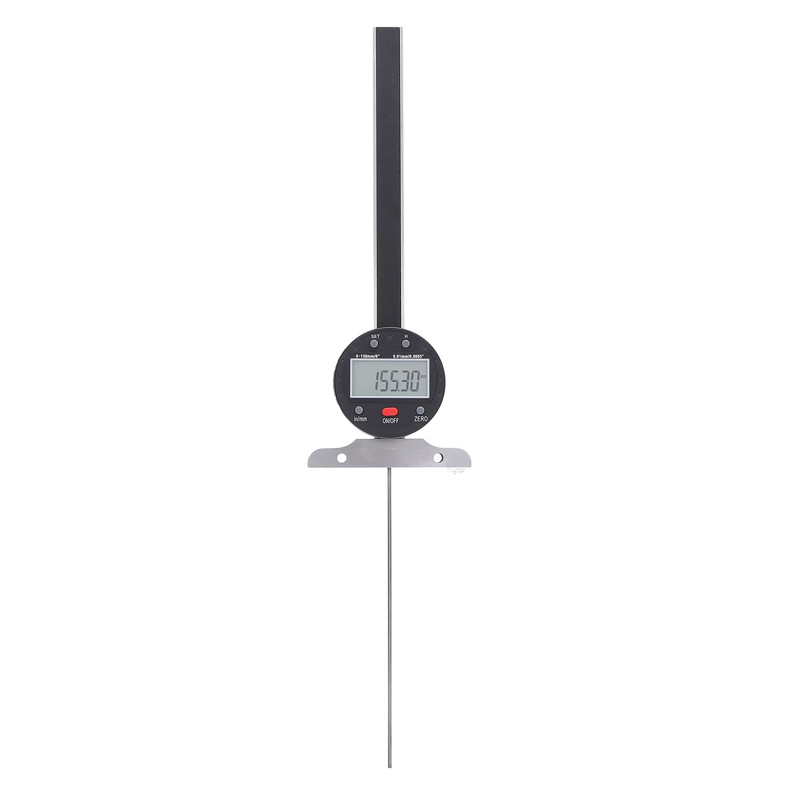 Medidor de Profundidad Digital, Micrómetro Electrónico de Profundidad de Precisión de 0-150 Mm 0,01 Mm, Instrumento de Medición con Transferencia de Datos USB y Pantalla LCD para Uso en