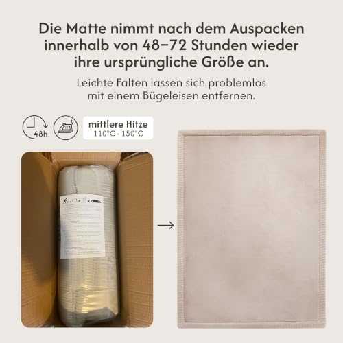 Hakuna Matte Wolkenweiche Spielmatte Baby 120x120x2,5cm, beige Tatami Matte – Ansicht 5
