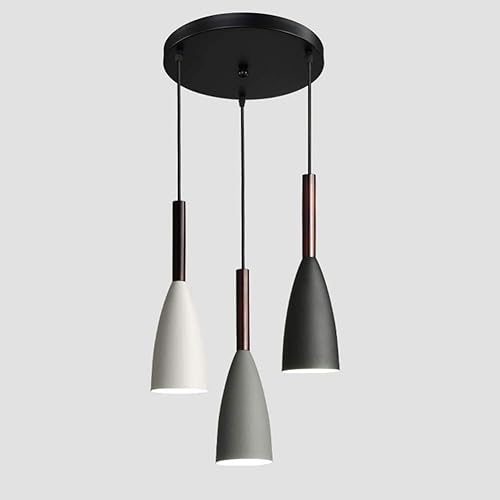 Miniatura 2 de NERDOH Lámpara de techo LED vintage de metal y madera, lámpara de techo moderna para sala de estar, iluminación de techo, para dormitorio, oficina y