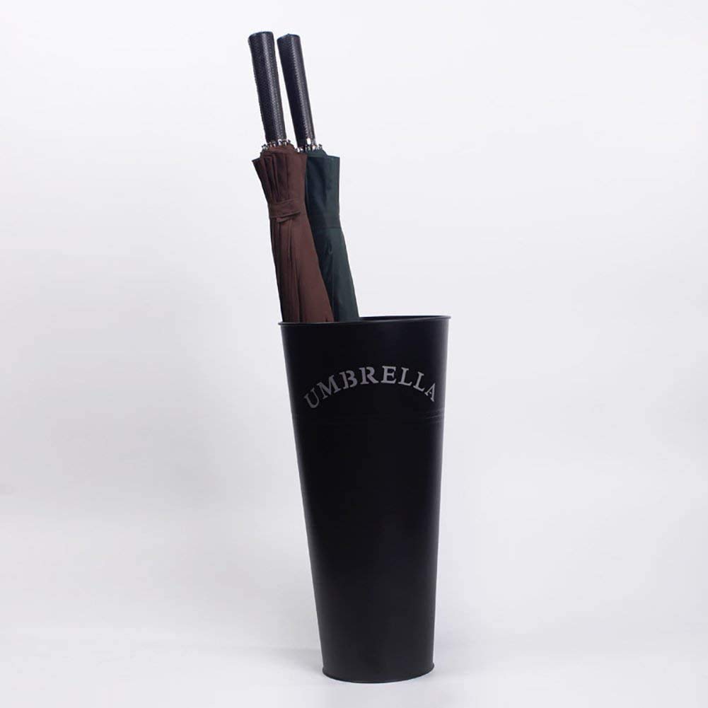 FALIYORS Umbrella Stand Umbrella Stand Umbrella Stand Northern Europe Iron Art Umbrella Multifunctional Bucket Home Taper Umbrella can be a Flowered Storage Stand (Color : Black)