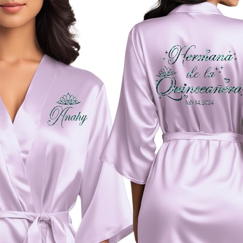 Mis Quince Anos Robes, Pretty Quinceanera Robes, Mama de la Quince, Quinceanera Gifts