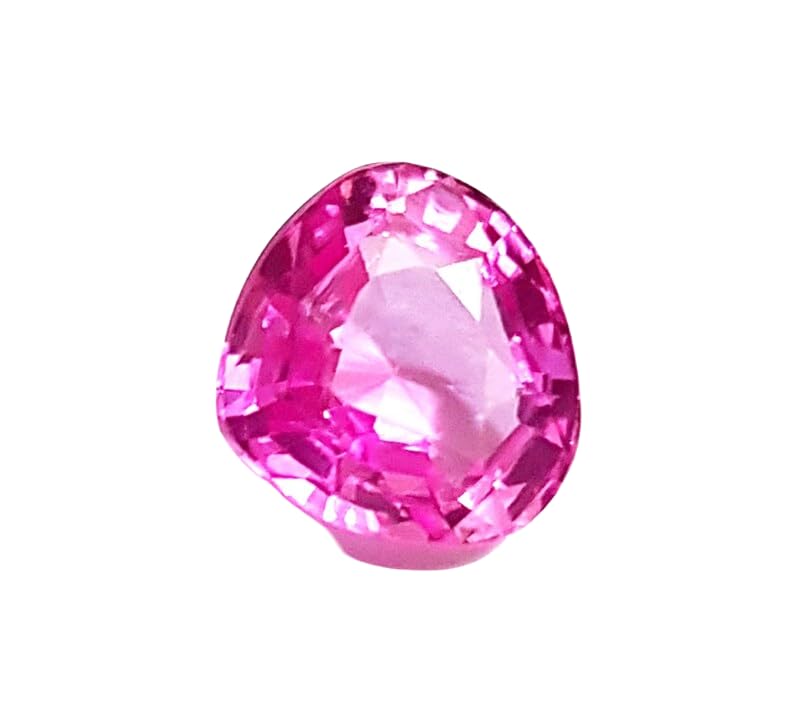 Saphir rose naturel en cœur de 15,2 mm pour personnaliser votre collier ou bague au quotidien
