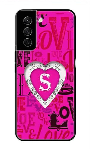 Image of Metal TPU Printed Back Cover for Samsung Galaxy S22 5G (Alphabet S -J1) 360 Degree Protection | Camera Protection -25092024(AR)