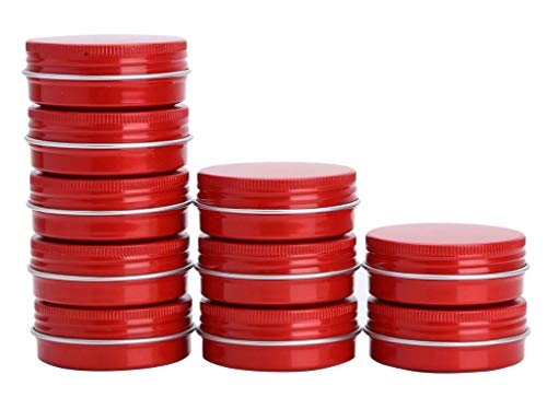 1 oz/30ml Red Aluminum Tin Jar with Screw Lid Metal Round Tins Aluminum Tin Cans Containers Metal Steel Tin Cosmetic Sample Containers for Lip Balm DIY Salves Candles Candies Crafts (18 Pack) - Thumbnail 5