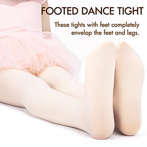 Tiejian Pink Ballet Tights For Girls, Ultra Soft Girls Dance Tights, Toddler Ballet Tights(Toddler/Little Kid/Big Kid) #TOP4